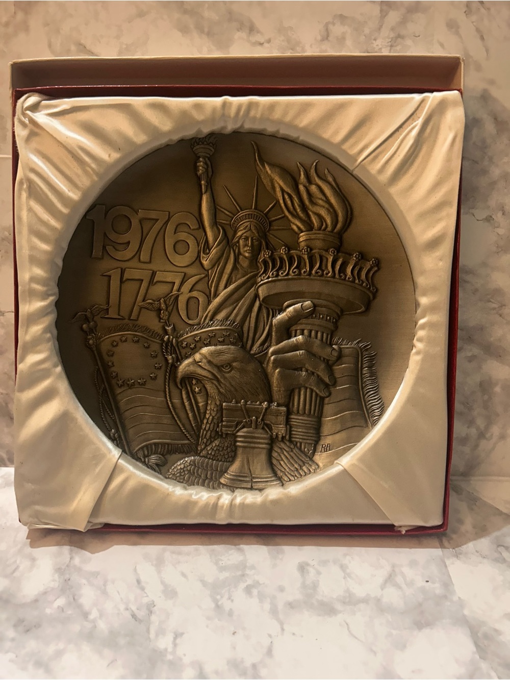 Hamilton Mint Pewter 1776-1976 Bicentennial Collector Plate
